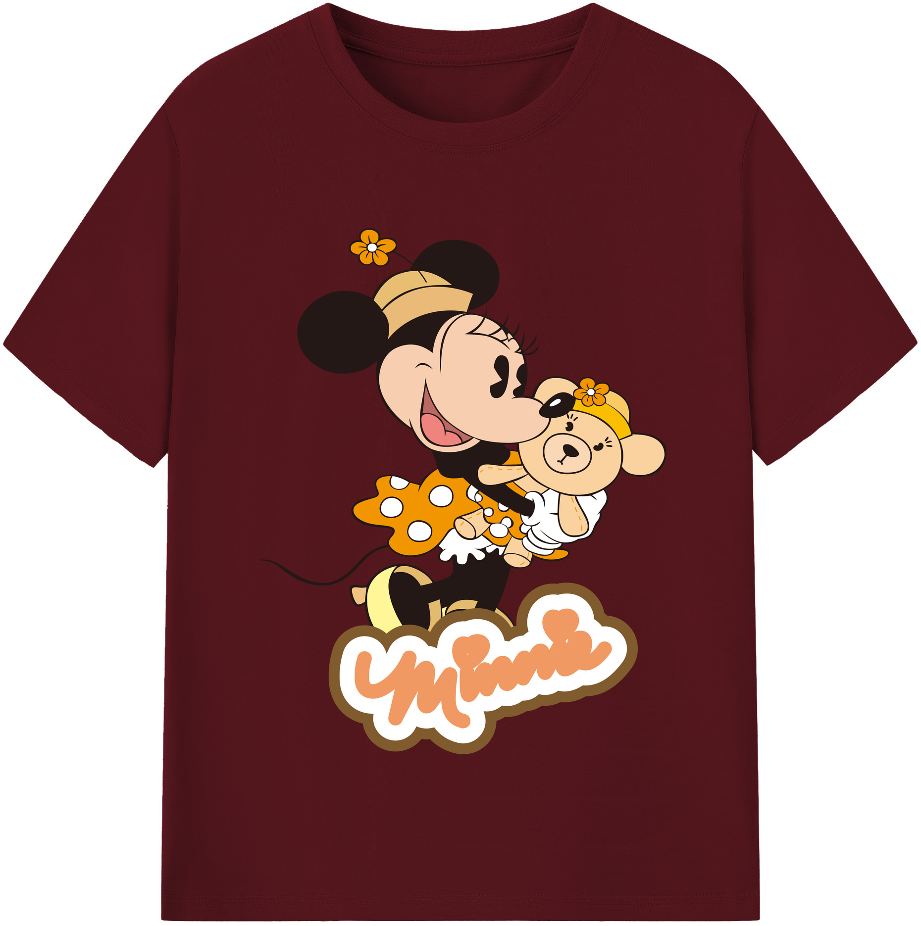 （画像用） ミッキーマウス Mickey Mouse 綿100％半袖Tシャツ（フロントプリント）